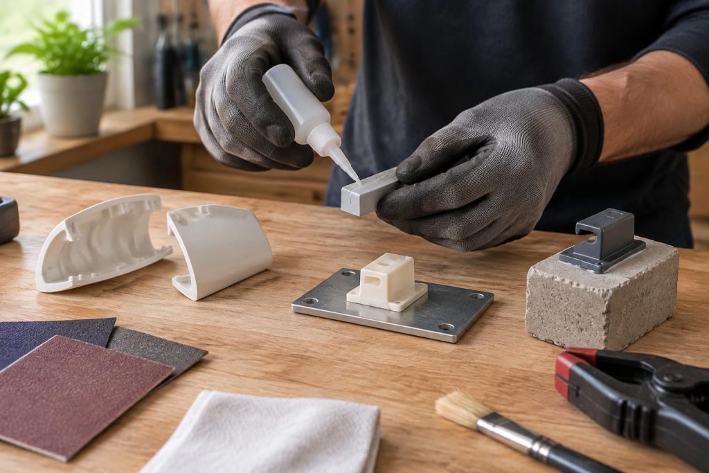Comment coller plastique sur plastique, métal ou béton : conseils pratiques