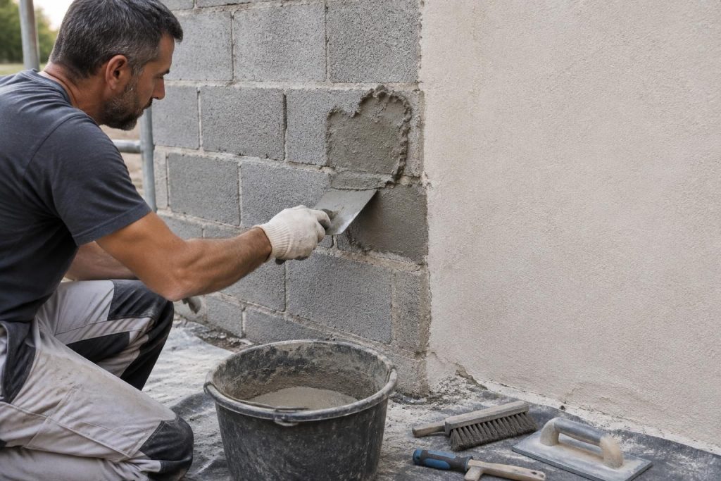 Reboucher un trou dans un mur extérieur : méthodes pour parpaing et façade